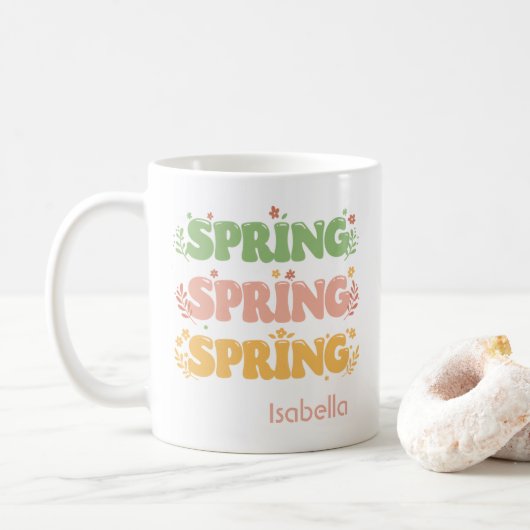Personalisierte Niedliche OsterFrühjahrsfeier Kaffeetasse (Mit Donut)