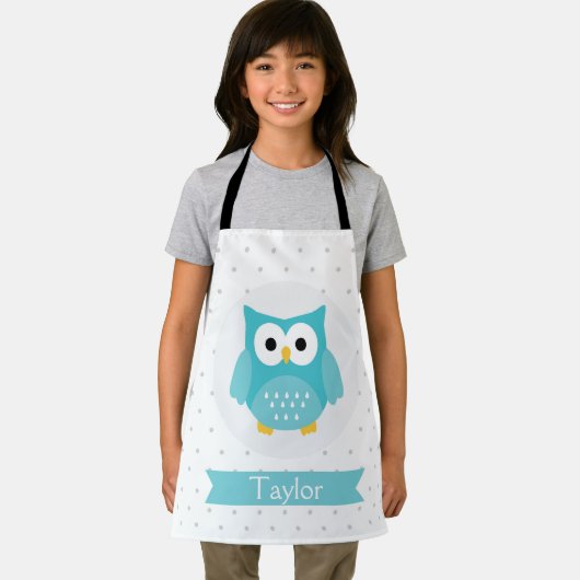 Personalisierte Niedliche Owl Kids Schürze (Insitu)