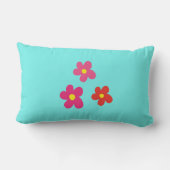 Personalisierte Niedliche Owl Yellow Pink-Blume Lendenkissen (Rückseite)