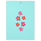 Personalisierte Niedliche Owl Yellow Pink Illustra Klemmbrett (Rückseite)