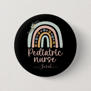 Personalisierte Niedliche pädiatrische Krankenschw Button