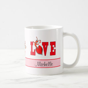 Personalisierte niedliche Panzerkrebs-Hummer-Liebe Kaffeetasse