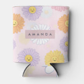 Personalisierte Niedliche Pastel Daisy Blume Dosenkühler (Vorderseite)