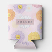 Personalisierte Niedliche Pastel Daisy Blume Dosenkühler (Rückseite)