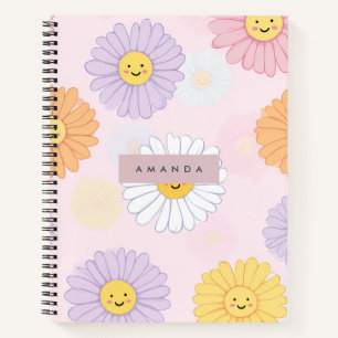 Personalisierte Niedliche Pastel Daisy Blume Notizblock
