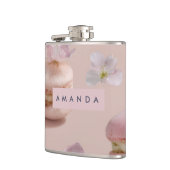 Personalisierte Niedliche Pastel Macaron Almond Bl Flachmann (Links)