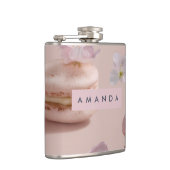 Personalisierte Niedliche Pastel Macaron Almond Bl Flachmann (Rechts)