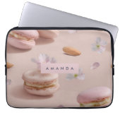 Personalisierte Niedliche Pastel Macaron Almond Bl Laptopschutzhülle (Vorderseite)