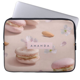 Personalisierte Niedliche Pastel Macaron Almond Bl Laptopschutzhülle