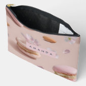 Personalisierte Niedliche Pastel Macaron Almond Bl Zubehörtasche (Offen)