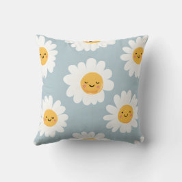 Personalisierte Niedliche Pastel Smiling Daisy Kissen