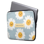 Personalisierte Niedliche Pastel Smiling Daisy Laptopschutzhülle (Vorderseite Links)