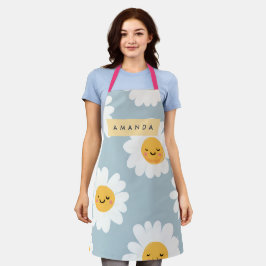 Personalisierte Niedliche Pastel Smiling Daisy Schürze
