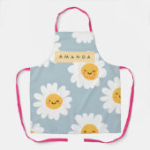 Personalisierte Niedliche Pastel Smiling Daisy Schürze (Vorderseite)