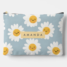 Personalisierte Niedliche Pastel Smiling Daisy Zubehörtasche
