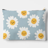 Personalisierte Niedliche Pastel Smiling Daisy Zubehörtasche (Rückseite)