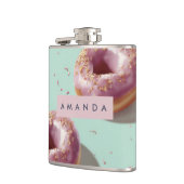 Personalisierte Niedliche Pastelköpfe & Sprinklen Flachmann (Links)