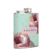 Personalisierte Niedliche Pastelköpfe & Sprinklen Flachmann (Rechts)