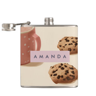 Personalisierte Niedliche Pastell-Cookies und Milc Flachmann