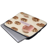 Personalisierte Niedliche Pastell-Cookies und Milc Laptopschutzhülle (Vorne Knopf)