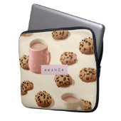 Personalisierte Niedliche Pastell-Cookies und Milc Laptopschutzhülle (Vorderseite Links)