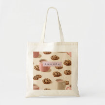 Personalisierte Niedliche Pastell-Cookies und Milc