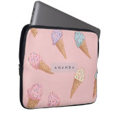Personalisierte Niedliche Pastelle Ice Laptopschutzhülle (Vorne Rechts)