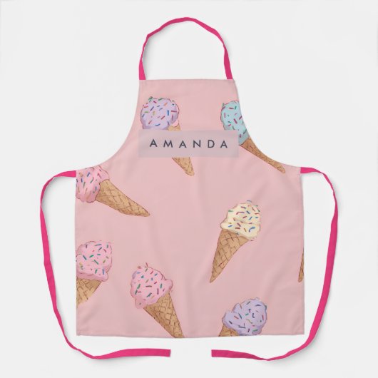 Personalisierte Niedliche Pastelle Ice Schürze (Vorderseite)