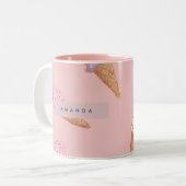 Personalisierte Niedliche Pastelle Ice Zweifarbige Tasse (Vorderseite Links)