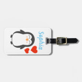 Personalisierte Niedliche Penguin-Gepäckmarke Gepäckanhänger (Vorderseite horizontal)