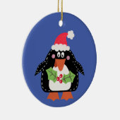 Personalisierte Niedliche Penguin Weihnachten Keramik Ornament (Rechts)