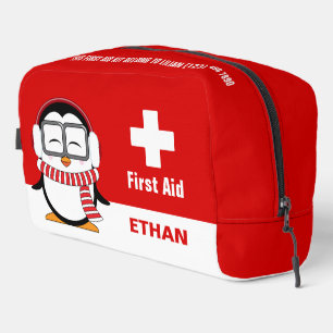 Personalisierte Niedliche Pinguin Erste-Hilfe-Kit- Waschbeutel
