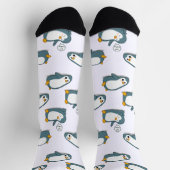 Personalisierte Niedliche Pinguinmuster Socken (Oben)