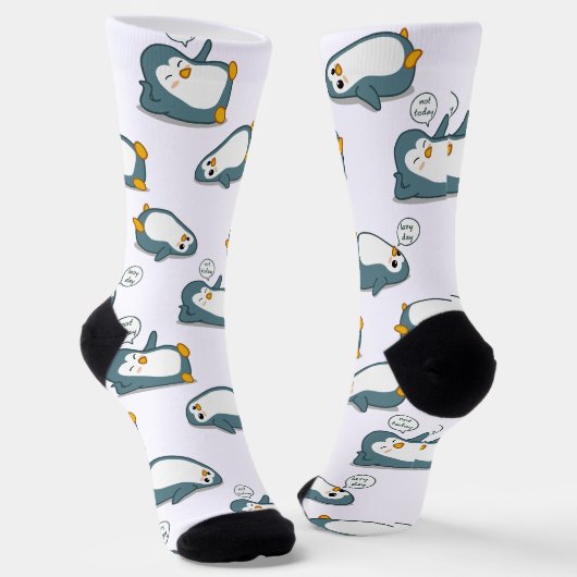 Personalisierte Niedliche Pinguinmuster Socken (Gewinkelt)