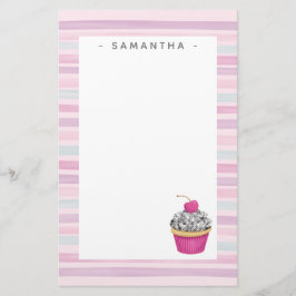 Personalisierte Niedliche Pink-Kuchen-Stationierun Briefpapier