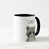 Personalisierte Niedliche Raccoon-Darstellung Tasse (VorderseiteRechts)