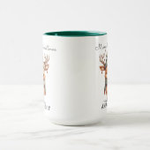 Personalisierte Niedliche Reindea Weihnachten Tasse (Zentrum)