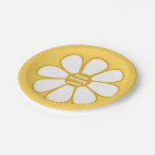 Personalisierte Niedliche Retro Daisy Blume Pappteller (Schrägansicht)