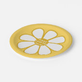 Personalisierte Niedliche Retro Daisy Blume Pappteller (Schrägansicht)