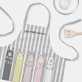 Personalisierte Niedliche Retro-Farbenfrohe Lama G Schürze