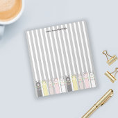 Personalisierte Niedliche Retro-Farbenfrohe Llamas Notizblock