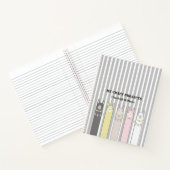 Personalisierte Niedliche Retro-Farbige Llamas Kin Notizblock (Innenseite)