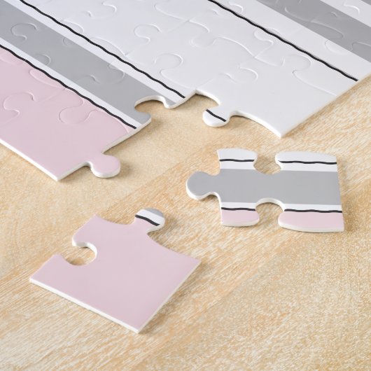 Personalisierte Niedliche Retro-Farbige Llamas Kin Puzzle (Seite)