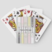 Personalisierte Niedliche Retro-Farbige Llamas Kin Spielkarten (Rückseite)