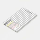 Personalisierte Niedliche Retro-farbige Llamas Post-it Klebezettel (angewinkelt)