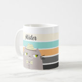 Personalisierte Niedliche Retro Kaffeetasse (Vorderseite Links)
