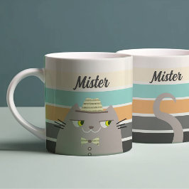 Personalisierte Niedliche Retro Kaffeetasse