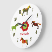 Personalisierte Niedliche Rodelbahn mit Aussicht Große Wanduhr (Winkel)