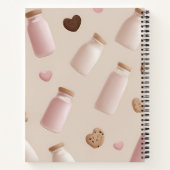 Personalisierte Niedliche Rosa Kekse und Erdbeermi Notizblock (Rückseite)