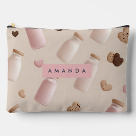 Personalisierte Niedliche Rosa Kekse und Erdbeermi Zubehörtasche